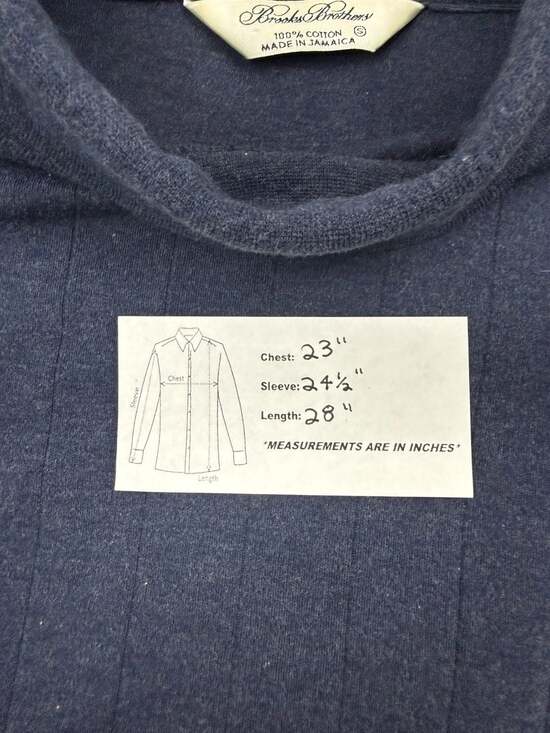 Vintage Brooks Brothers 100% Cotton Ribbed Turtleneck Sweater Shirt Collection M - Picture 3 of 15